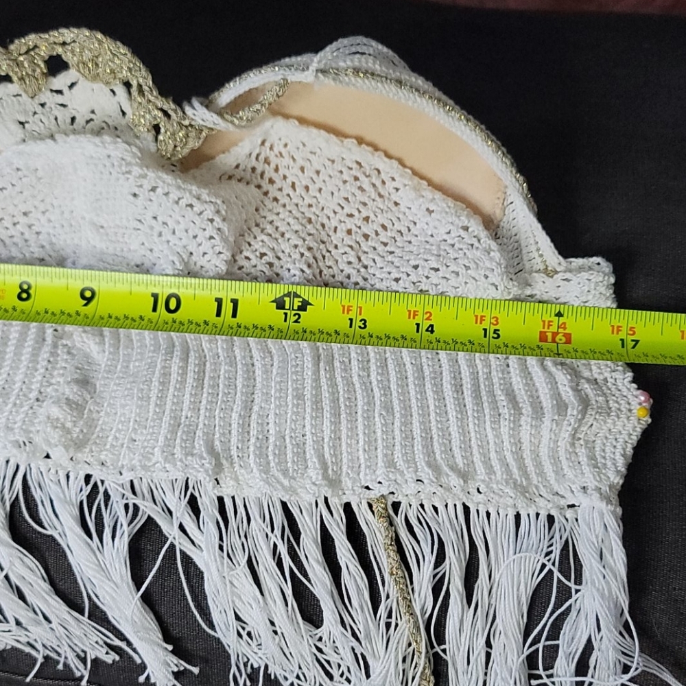 Top. /stretch fabric./Crochet//FOR CLOSET CLOSING ONLY - Picture 3 of 6